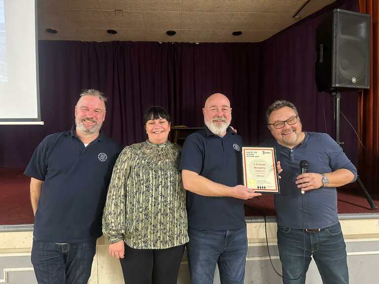 South Cheshire CAMRA Pub of the Season – Autumn 2025 – Four Priests Brewery Tap, Middlewich