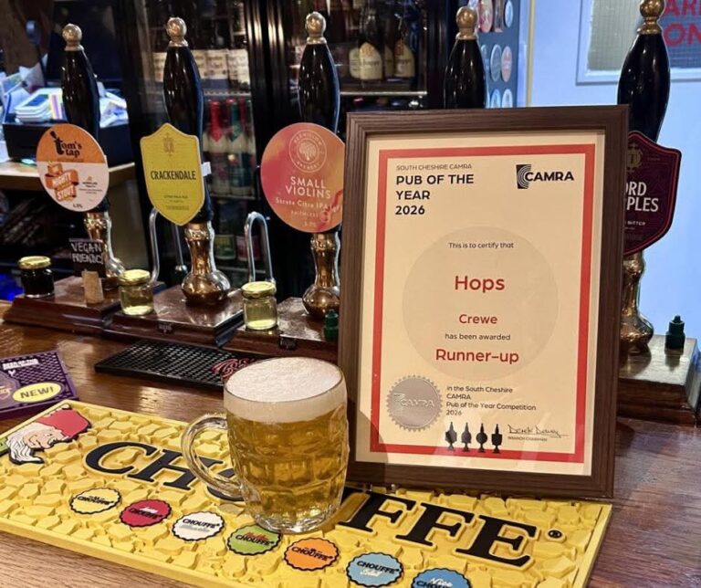 Pub of the Year 2026 — Hops Belgian Bar, Crewe