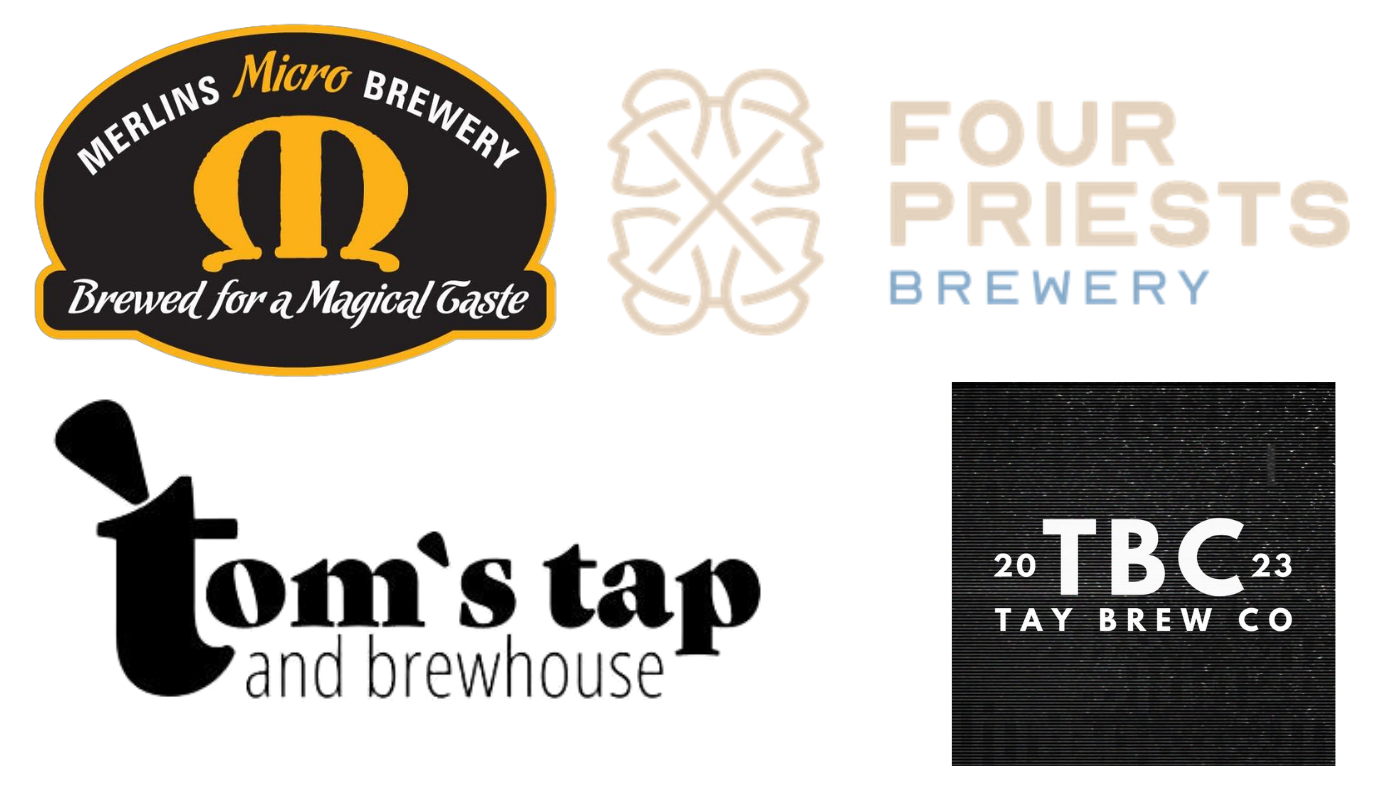 Logos of the four South Cheshire breweries