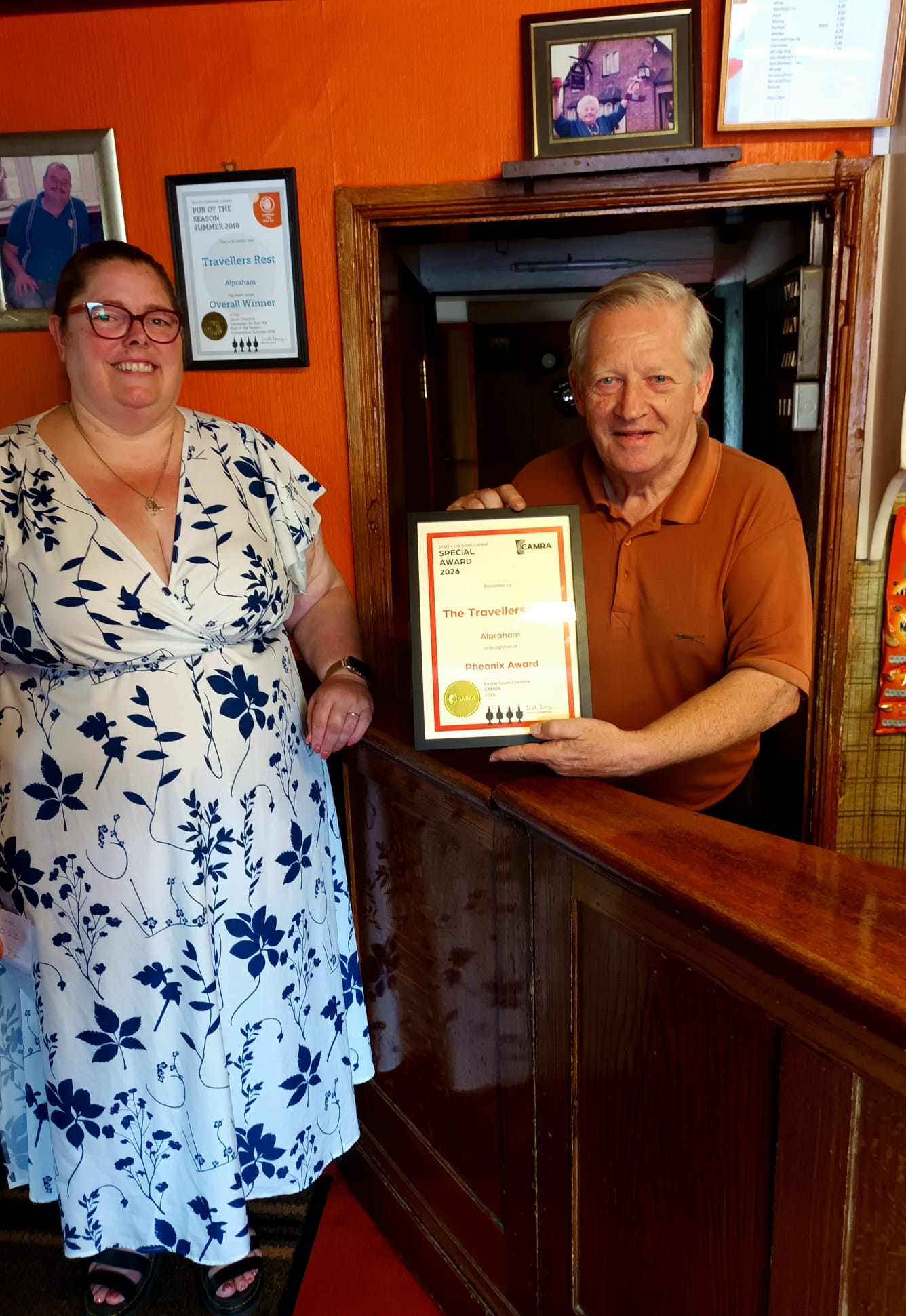 Camra South Cheshire Phoenix Award 2026 — Travellers Rest, Alpraham