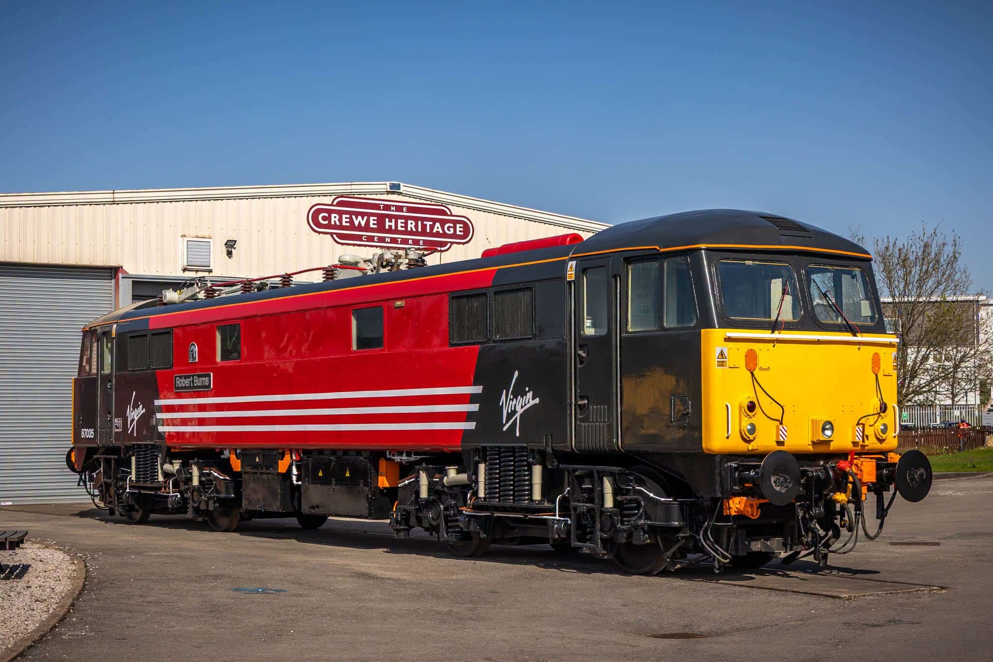 Class 87 locomotive at Crewe Heritage Centre