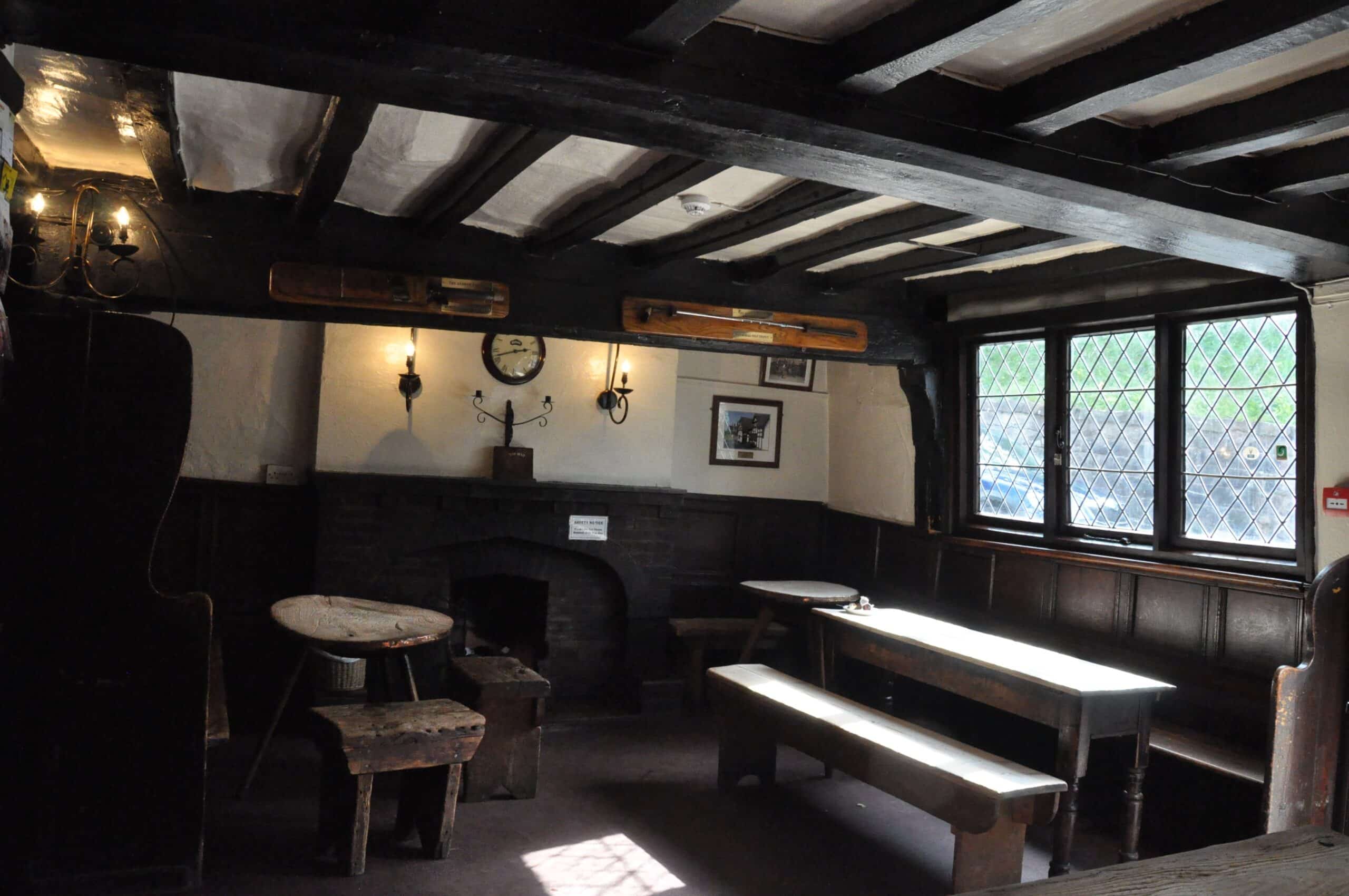Inside the White Lion, Barthomley: the historic upper room