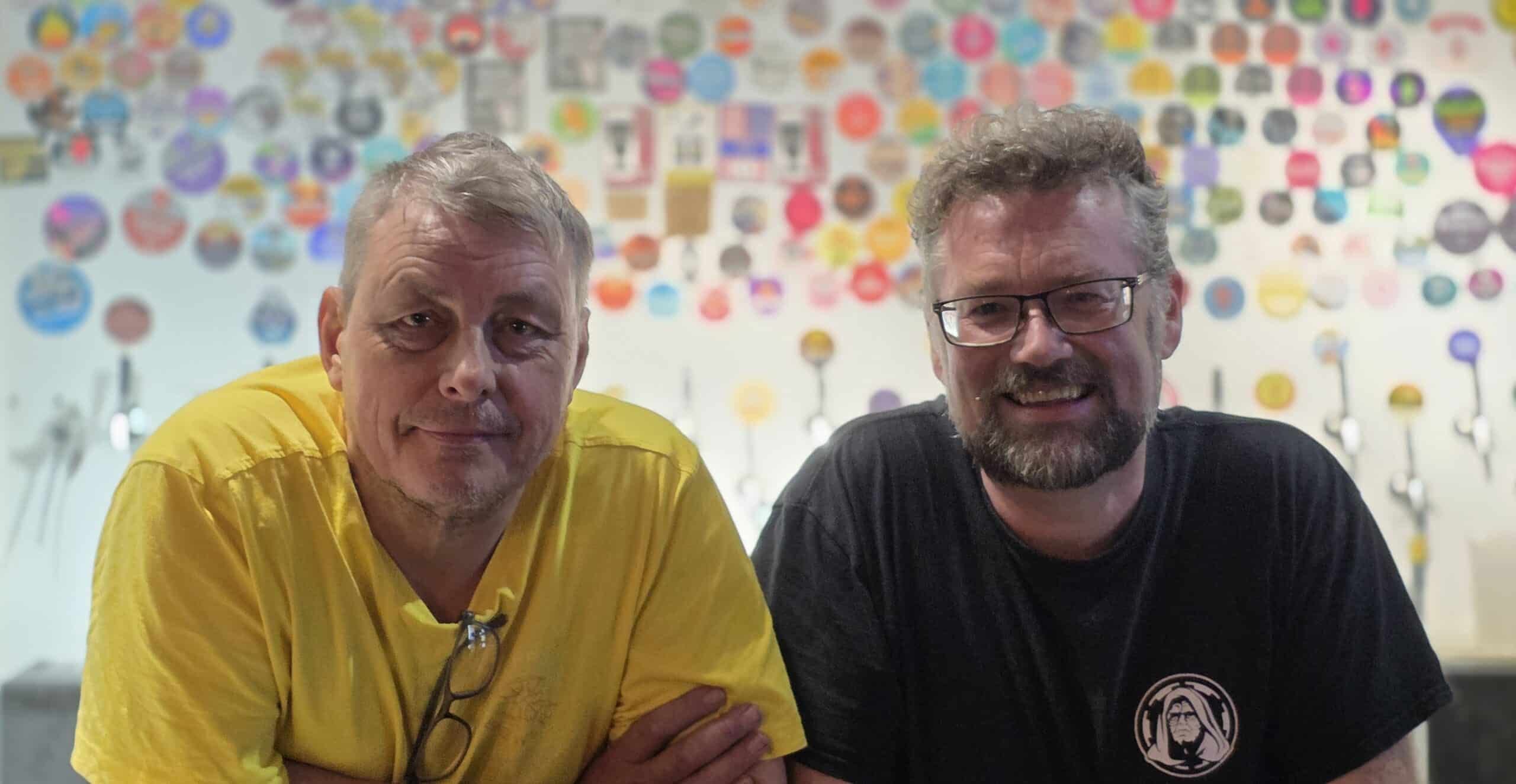 Sean Ayling of Tom's Tap and Brewhouse with Damian Doherty of Emperor's Brewery